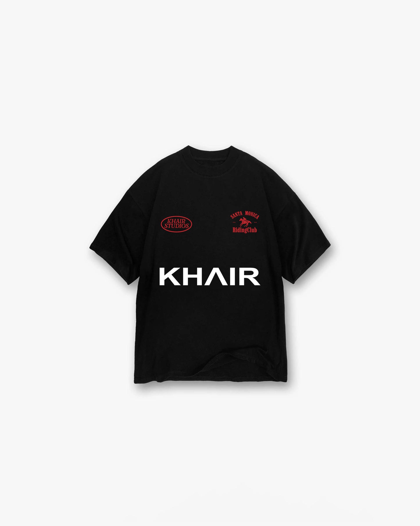 Khair Santa Monica Riding Club T-shirt black front view