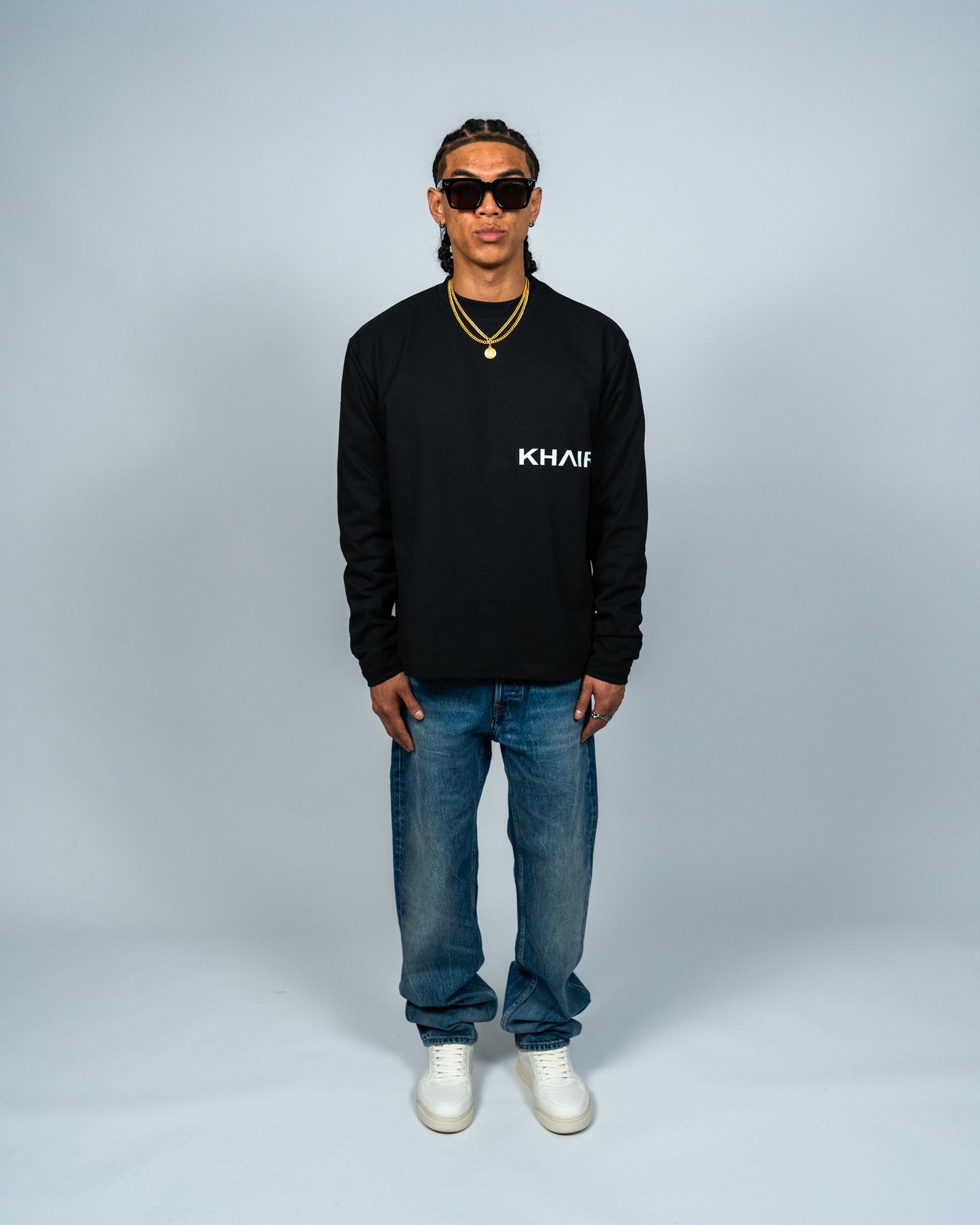 KHAIR Signature black long sleeve full front fit