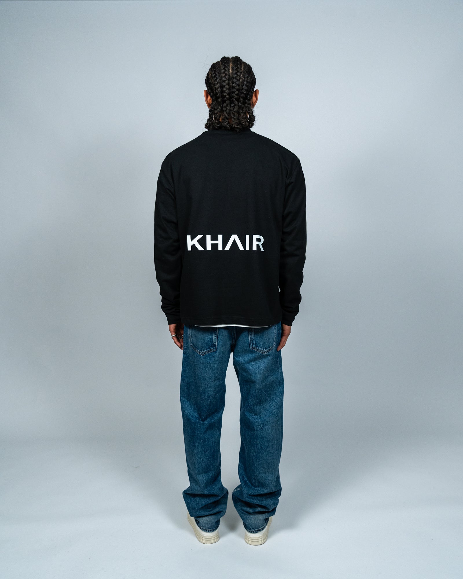 KHAIR Signature black long sleeve full back fit