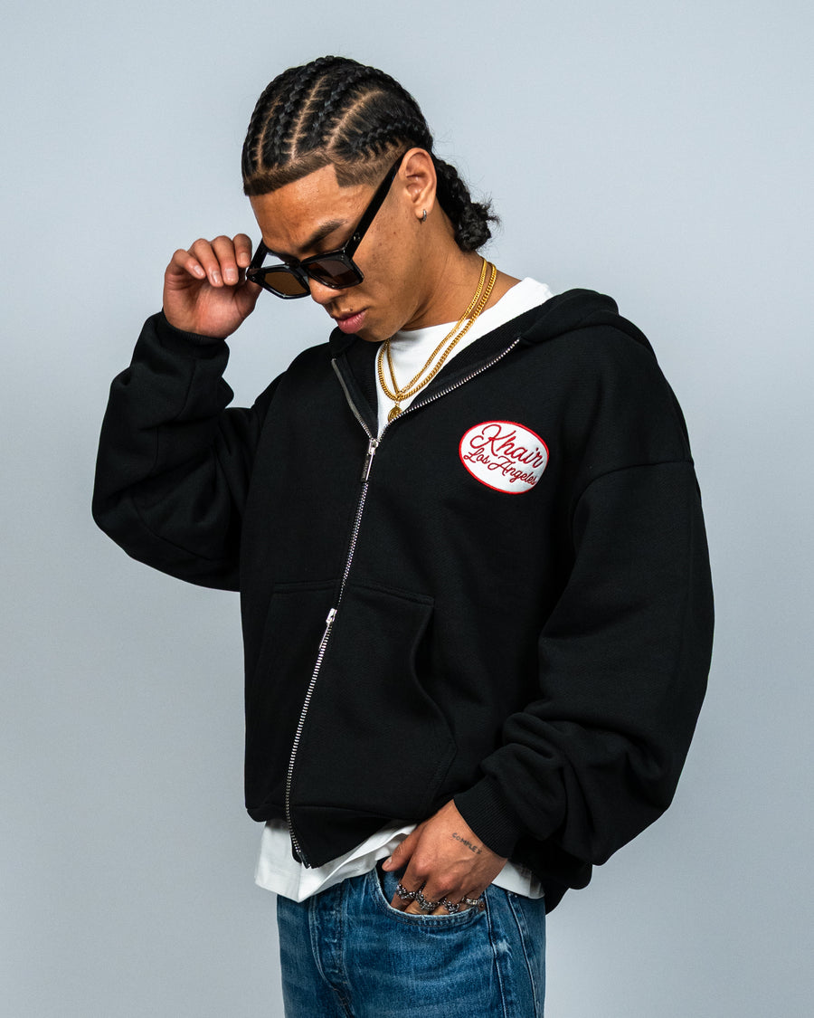 KHAIR Los Angeles Patchwork Zip Up