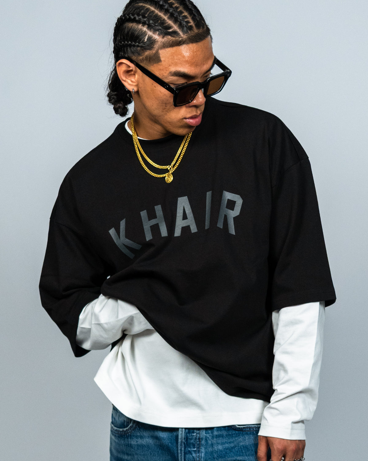 KHAIR Varsity T-Shirt – Black