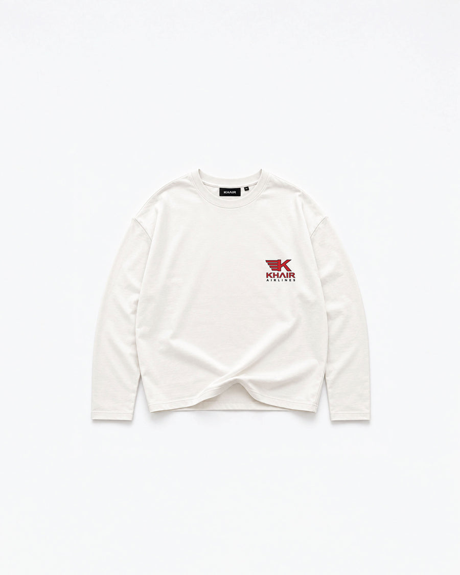 KHAIR Airlines Long Sleeve – Off White