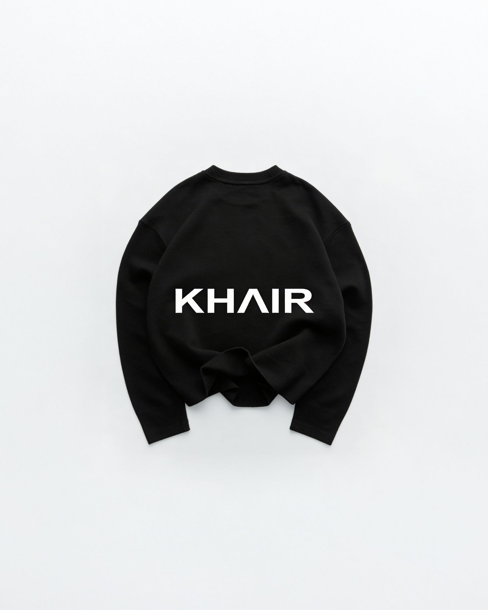 KHAIR Signature black long sleeve back product view