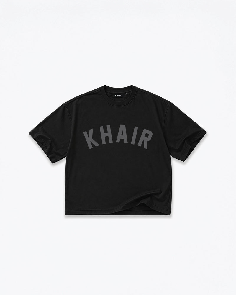 KHAIR Varsity T-Shirt – Black