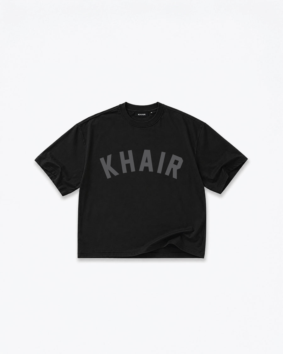 KHAIR Varsity T-Shirt – Black