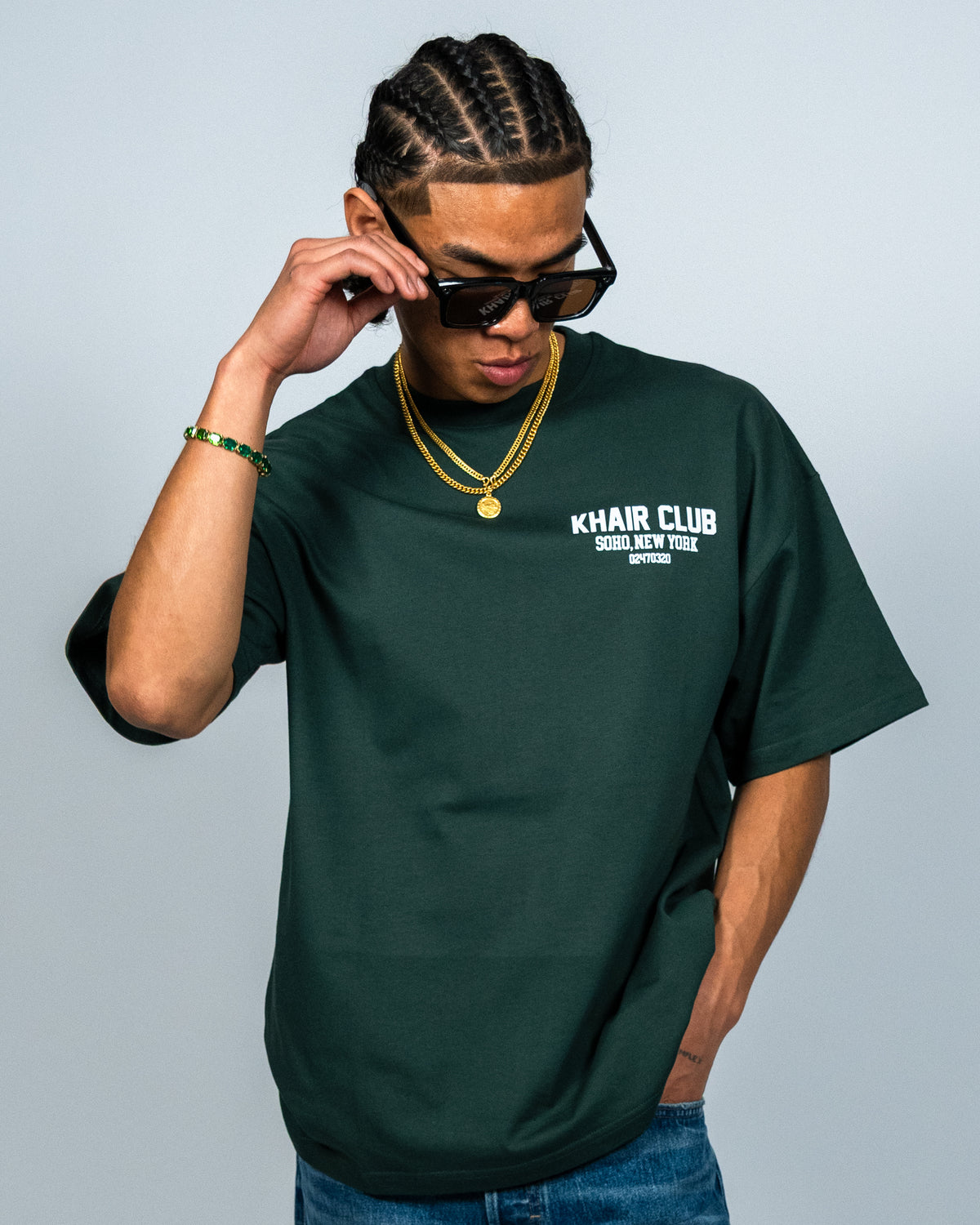 KHAIR CLUB Soho Tee – Forest Green