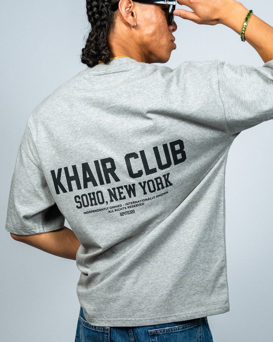 KHAIR CLUB Soho Tee – Grey