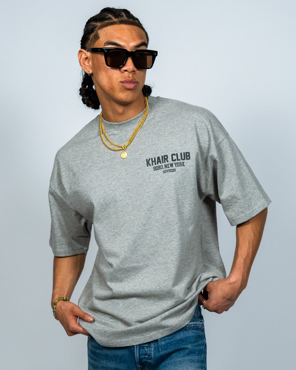 KHAIR CLUB Soho Tee – Grey