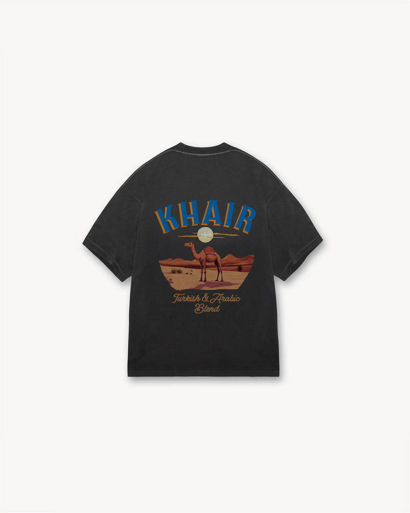 Khair Sports Camel Aged Black T Shirt