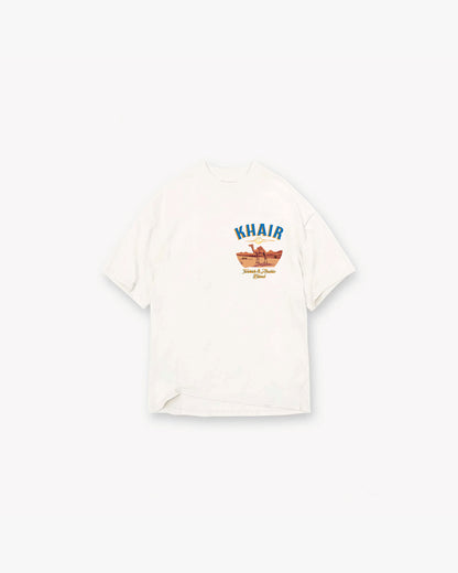 Khair Sports Camel White T Shirt