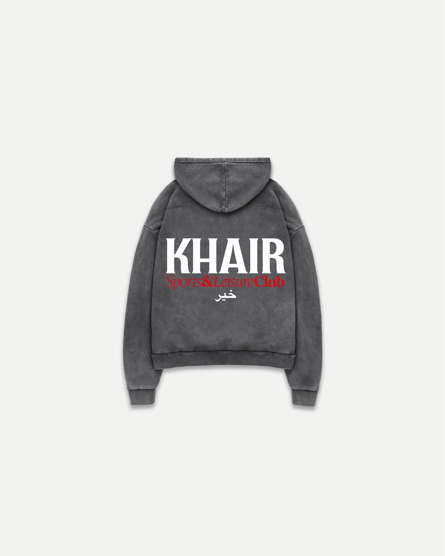 Khair Sports & Leisure Club Washed Grey Hoodie
