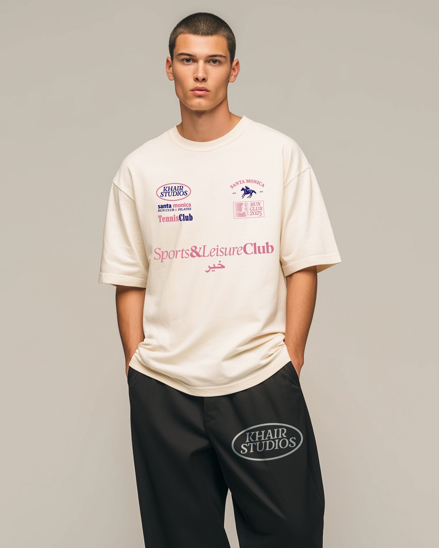 Khair Sports & Leisure Club - Santa Monica T-Shirt – Off White
