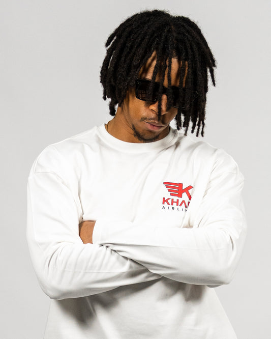 KHAIR Airlines Long Sleeve – Off White