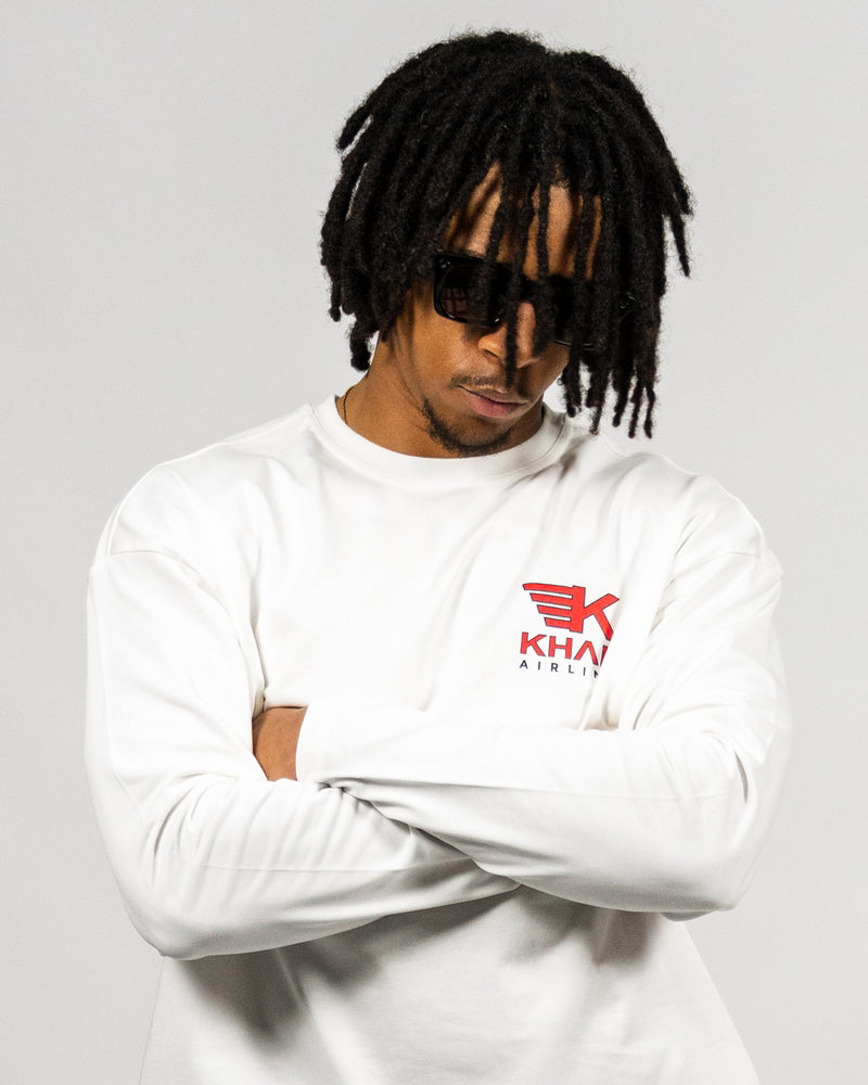 KHAIR Airlines Long Sleeve – Off White