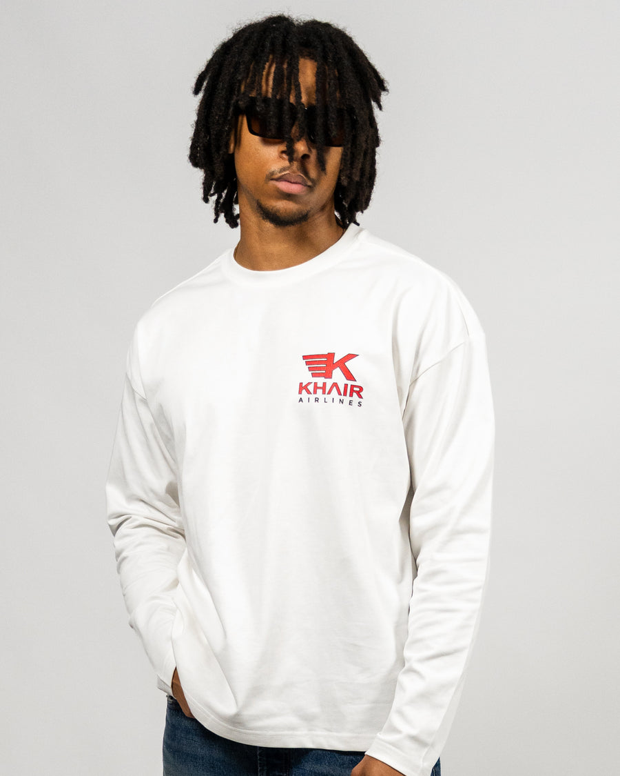 KHAIR Airlines Long Sleeve – Off White