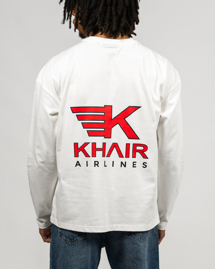 KHAIR Airlines Long Sleeve – Off White