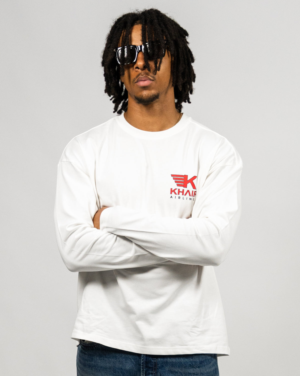 KHAIR Airlines Long Sleeve – Off White