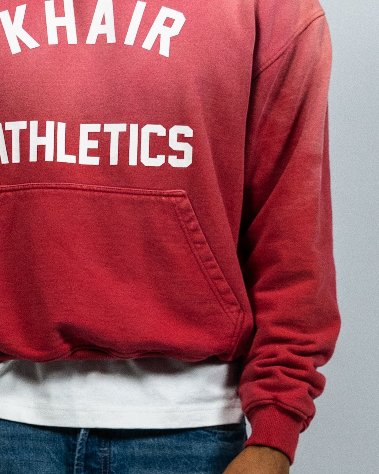 KHAIR Athletic Vintage Red Hoodie