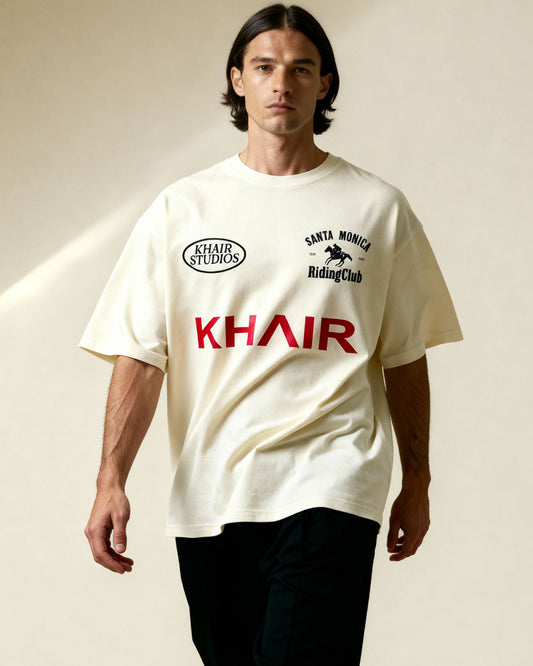 Khair Santa Monica Riding Club T-Shirt – Cream