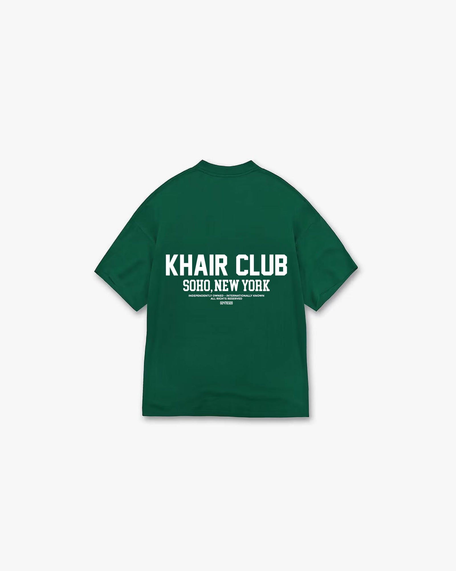 KHAIR CLUB Soho forest green T-shirt back product view