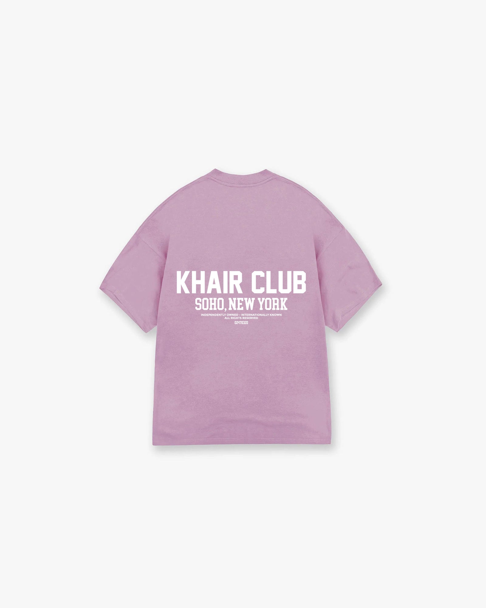 KHAIR CLUB Soho powder purple T-shirt back product view