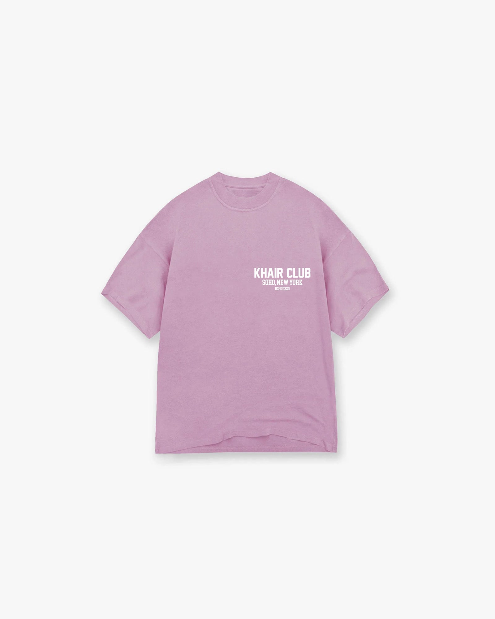 KHAIR CLUB Soho powder purple T-shirt front product view