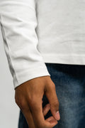 KHAIR Foundations off-white long sleeve cuff detail product view