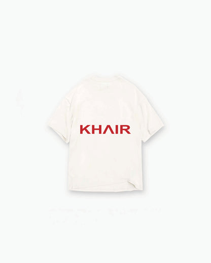 Khair Santa Monica Riding Club T-shirt cream back view