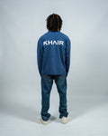 KHAIR Signature washed-blue long sleeve full back fit product view